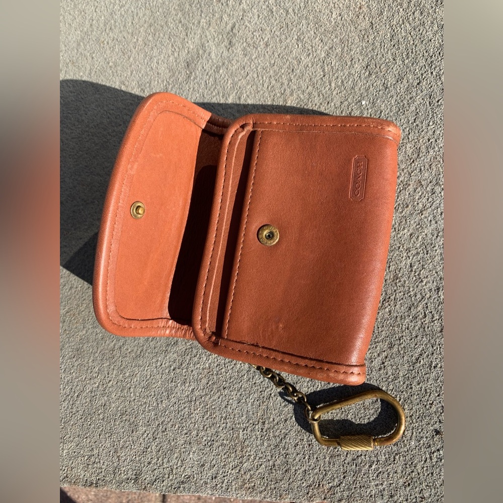 Coach brown leather purse